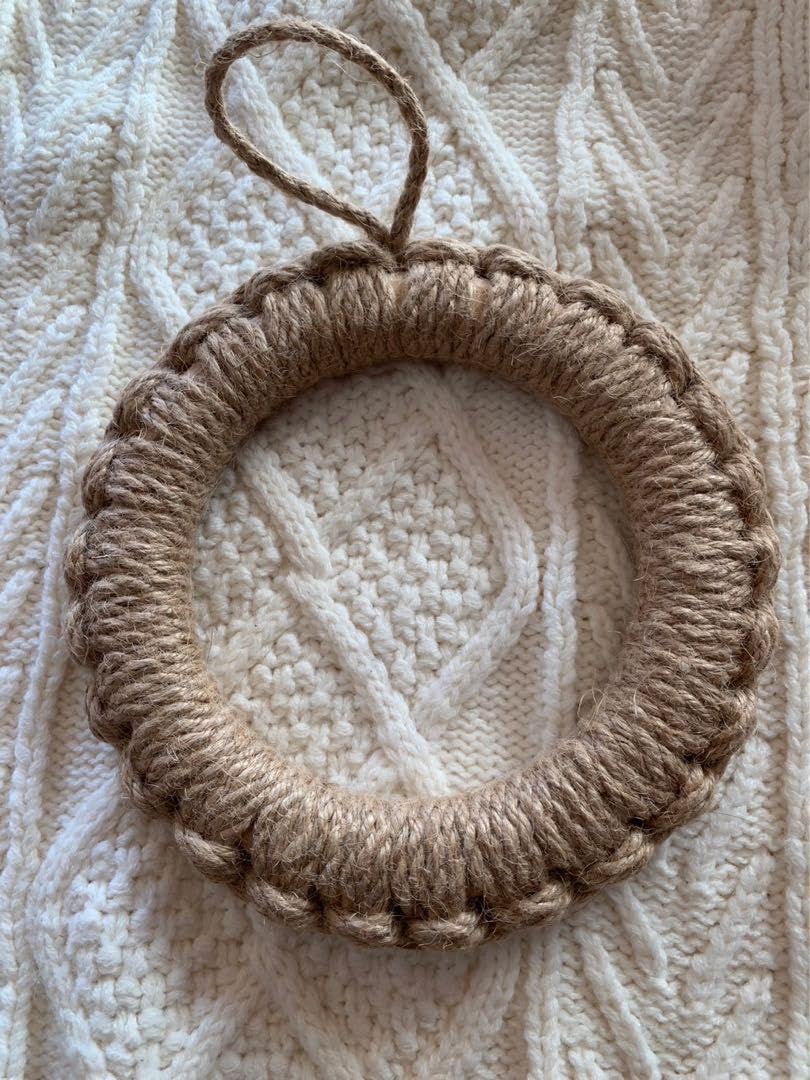 Amazon.co.jp: シーグラス鍋敷き 大 ドーナツ 北欧 麻 ナチュラル